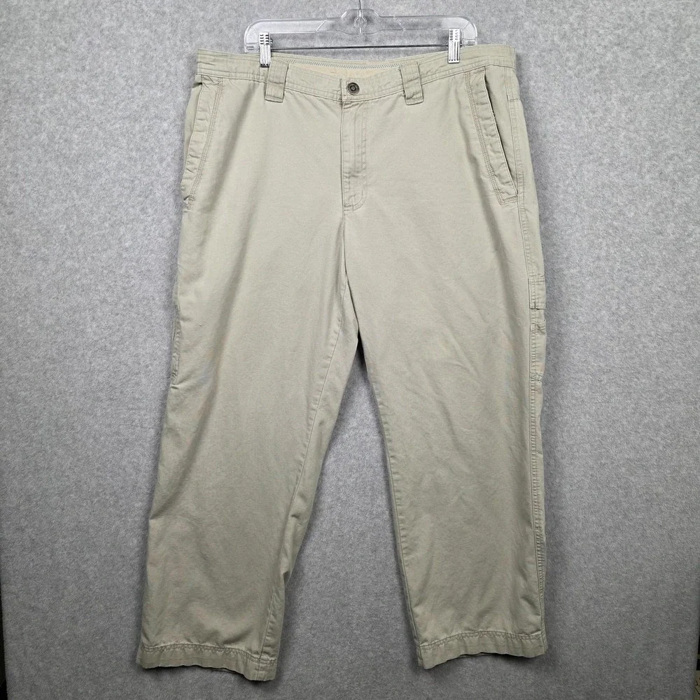 Columbia Cargo Pants‎ Mens 38x30 Beige Canvas Relaxed Fit Outdoor Hiking